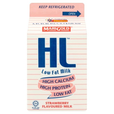 MARIGOLD HL Low Fat Milk 200ml - Strawberry