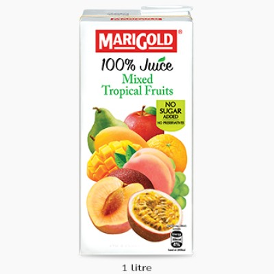 MARIGOLD 100% Juice 1L - Mixed Tropical Fruits (1CTN X 12UNIT X 1L)