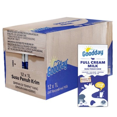 GOODDAY FULL CREAM MILK 1L X 12