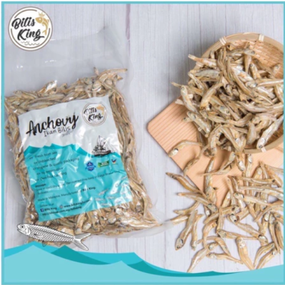 Bilis King Premium Ikan Bilis Mata Biru Gred 5A Belum Kopek (1KG)